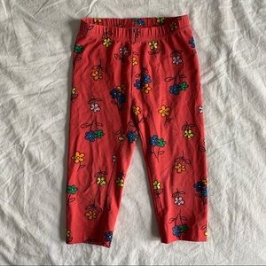 Hanna Andersson Coral Floral Capri Leggings